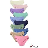 Alya Underwear Kız Çocuk - Garson Pamuklu Kumaş Renkli Slip Külot 10'lu Paket - (8-9 Yaş, X16) - 8 - 9 Yaş - Lacivert - Multi