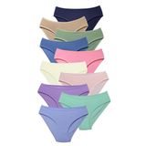 ALYA UNDERWEAR Kız Çocuk Külot, Pamuklu, Rahat Kız Çocuk Slipleri 10'lu Paket (X16, 6-7 Yaş)