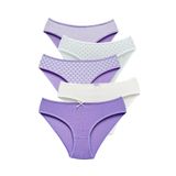 ALYA UNDERWEAR Kız Çocuk Külot, Pamuklu, Rahat Kız Çocuk Slipleri 5'li Paket (P28, 6-7 Yaş)