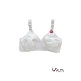 ALYA UNDERWEAR Toparlayıcı C Cup Büyük Beden Sütyen Kabı Dikişsiz Desteksiz ve Balensiz Rahat Kalıplı Minimizer Sütyenler Beyaz My Love 85C