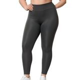 Alya Underwear Toparlayıcı Yüksek Bel Kadın Günlük Spor Parlak Tayt (Antrasit, Xl)