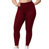Alya Underwear Toparlayıcı Yüksek Bel Kadın Günlük Spor Rahat Parlak Tayt (Bordo, Xl)