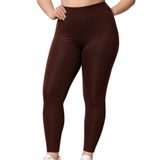 Alya Underwear Toparlayıcı Yüksek Bel Kadın Günlük Spor Rahat Parlak Tayt (Kahverengi, M)