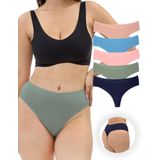 ALYA UNDERWEAR Yüksek Bel Toparlayıcı Pamuklu Tanga Külot (P14, S)