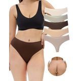 ALYA UNDERWEAR Yüksek Bel Toparlayıcı Pamuklu Tanga Külot (P20, 2XL)