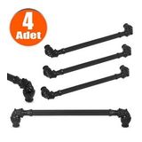 Alyans Çekmece Dolap Dolabı Kulpu Kulbu 192 Mm Siyah Rustik Metal Kulpları (4 Adet) Mobilya Mutfak