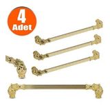 Alyans Çekmece Dolap Dolabı Kulpu Kulbu 224 Mm Gold Rustik Metal Kulpları (4 Adet) Mobilya Mutfak