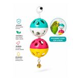 AlyaPetWorld Muhabbet Kuşu Oyuncağı Zilli Askılı Kuş Kafes Oyuncağı Renkli Toplu Aktivite Oyuncağı