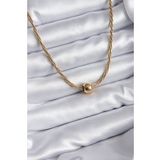 AlyaStore 316L Çelik Gold Renk Kadın Şans Kolyesi