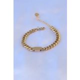 AlyaStore 316L Çelik Gold Renk Kalın Zincir Model Kadın Bileklik