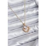 AlyaStore 316L Çelik Gold Renk Kalın Zincir Model Zirkon Taşlı Kalp Figür Kadın Kolye