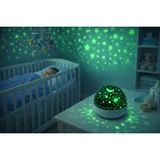 Alytech Bluetooth Hoparlörlü Yıldız ve Ay Projeksiyon Gece Lambası Rgb LED Işıklı Uyku Lambası – Çocuk & Bebek Odası Projektör - Beyaz