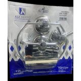 Alz Banyo ALZ FULYA 3LÜ KROM SET (YAPIŞKANSIZ)