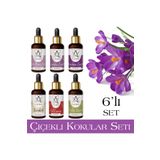 Alze Kimya Hobi Çiçekli Kokular Esans Seti | Uçucu Yağ | Buhurdanlık | Mum Yapımı 10 ml x 6 ad