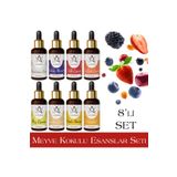 Alze Kimya Hobi Meyve Kokusu Esans Seti 8 x 10 ml Meyvelerin Sesini Dinle