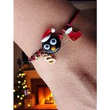 Amabel Jewelerys Yılbaşı Cam Murano Şaşkın Penguen, Yeni Yıl Çorabı Ve Harf Detaylı Bileklik