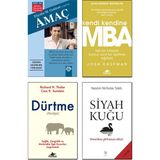 Amaç / Eliyahu Goldratt + Kendi Kendine Mba / Josh Kaufman + Dürtme (Nudge) / Richard Thaler + Siyah Kuğu / Nassim Nicholas Taleb - 4 Kitap Set