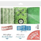 Amaçlı Mikrofiber Temizlik Bezi 3'lü Ekonomik Paket, Yağ & Kir Sökücü, Iz Bırakmaz, Ekstra