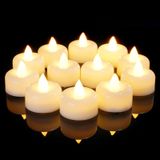 Amagic 24 Paket Alevsiz LED Çay Işıkları Mumlar Pille Çalışır, Adak, Cadılar Bayramı, Noel, Ev Dekorasyonu, Düğün, Masa Dekoru için Elektrikli Sahte Tealight Mumlar (24 Paket)