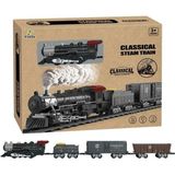 Amalfi 1613C Big Scale Klasik Tren Seti - Big Scale Classical Steam Train Set Kız Erkek Çocuk Oyuncak Eğiti - Çok Renkli