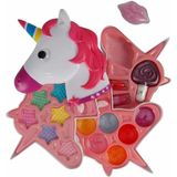 Amalfi 2602 Unicorn Şekilli 3 Katlı Makyaj Güzellik Seti Kız Erkek Çocuk Oyuncak Eğitici Oyuncaklar - Çok Renkli