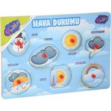 Amalfi 284/285 Ahşap Tutmalı Hava Durumu Kız Erkek Çocuk Oyuncak Eğitici Oyuncaklar - Çok Renkli