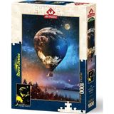 Amalfi 5013 Ay'a Yolculuk 1000 Parça NEON Puzzle Kız Erkek Çocuk Oyuncak Eğitici Oyuncaklar