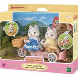 Amalfi 5637 Sylvanian Families Tandem Bisiklet ve Haskiler +3 yaş Kız Erkek Çocuk Oyuncak Eğitici Oyuncakla