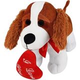 Amalfi 62876 Peluş 20CM Kalpli Köpek Kız Erkek Çocuk Oyuncak Eğitici Oyuncaklar - Çok Renkli
