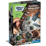 Amalfi 64336 Bilim ve Oyun - Fosiller ve Mineraller Kazı Seti Kız Erkek Çocuk Oyuncak Eğitici Oyuncaklar - Çok Renkli