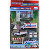Amalfi Ağaçlı Metal Ambulans Seti JP9103 Kız Erkek Çocuk Oyuncak Eğitici Oyuncaklar - Çok Renkli