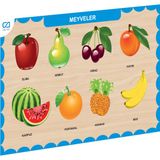 Amalfi CAAHS-3206 CA GAMES AHŞAP MEYVELER BUL-TAK Kız Erkek Çocuk Oyuncak Eğitici Oyuncaklar