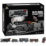 Amalfi Classic Steam Kumandalı 2,4 Ghz Pilli Tren Seti 30 Parça 1613G Kız Erkek Çocuk Oyuncak Eğitici Oyunc
