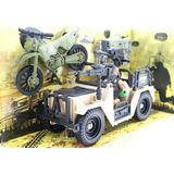 Amalfi Combat Force Figür, Motor ve Jeep Kız Erkek Çocuk Oyuncak Eğitici Oyuncaklar - Çok Renkli