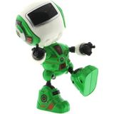Amalfi Dekoratif Sesli Işıklı Mini Sevimli Yeşil Robot Kız Erkek Çocuk Oyuncak Eğitici Oyuncaklar - Çok Renkli
