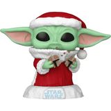Amalfi Funko POP Star Wars Holiday Grogu with Christmas Cookie Kız Erkek Çocuk Oyuncak Eğitici Oyuncaklar