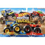 Amalfi FYJ64 Hot Wheels Monster Trucks Güçlü İkili 1:64 Arabalar Kız Erkek Çocuk Oyuncak Eğitici Oyuncaklar