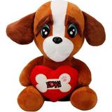 Amalfi Kalpli Peluş Köpek 30CM. Kız Erkek Çocuk Oyuncak Eğitici Oyuncaklar - Çok Renkli