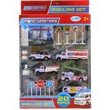 Amalfi Kamyonlu Metal Ambulans Seti JP9105 Kız Erkek Çocuk Oyuncak Eğitici Oyuncaklar - Çok Renkli