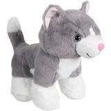 Amalfi Kedi Peluş Gri 36CM Kız Erkek Çocuk Oyuncak Eğitici Oyuncaklar - Çok Renkli