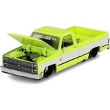 Amalfi Mini GT 1/64 Chevrolet Silverado KAIDO Flo Yellow V1 Kız Erkek Çocuk Oyuncak Eğitici Oyuncaklar