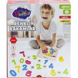 Amalfi ONY-401 Ahşap Renkli Rakamlar 26 Parça Kız Erkek Çocuk Oyuncak Eğitici Oyuncaklar - Çok Renkli