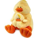 Amalfi Peluş Yavrulu Ördek 80CM. Kız Erkek Çocuk Oyuncak Eğitici Oyuncaklar - Çok Renkli