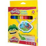 Amalfi Play-Doh Fırça Uçlu Keçeli Kalem 12'li Kız Erkek Çocuk Oyuncak Eğitici Oyuncaklar - Çok Renkli