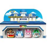 Amalfi POLI MRT-760 Robocar Poli Mini Kasabanın Kurtarma Araçları 4lü Set Kız Erkek Çocuk Oyuncak Eğitici O