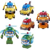 Amalfi Robocar Poli Quick Transforming Mini Rescue Deluxe Kız Erkek Çocuk Oyuncak Eğitici Oyuncaklar