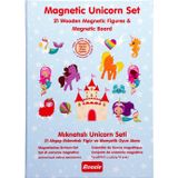 Amalfi Rossie Ahşap Mıknatıslı Unicorn Seti ve Oyun Alanı Kız Erkek Çocuk Oyuncak Eğitici Oyuncaklar