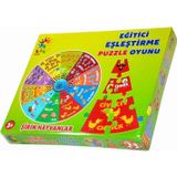 Amalfi Şirin Hayvanlar İngilizce Eğitici Puzzle Kız Erkek Çocuk Oyuncak Eğitici Oyuncaklar