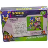 Amalfi Sonic Boyamalı Puzzle Kız Erkek Çocuk Oyuncak Eğitici Oyuncaklar