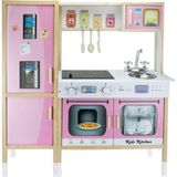 Amalfi T1013 Ahşap Buzdolaplı Mutfak Pembe Kız Erkek Çocuk Oyuncak Eğitici Oyuncaklar